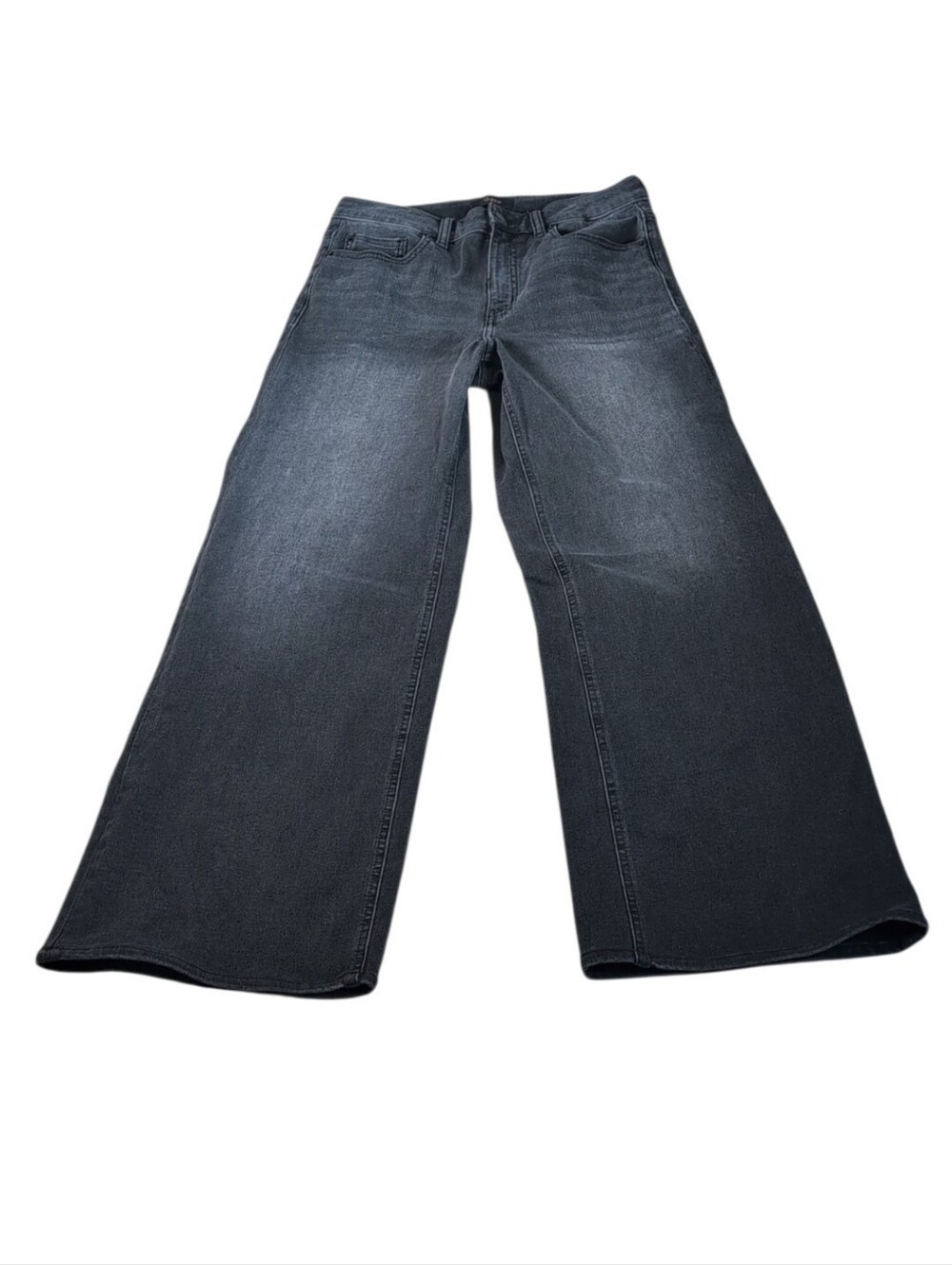 Quince Bella Stretch Wide Leg Jeans in Faded Black Size 28